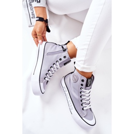 Visoke tenisice na sivoj platformi Big Star II274016 siva 1