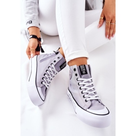 Visoke tenisice na sivoj platformi Big Star II274016 siva 2