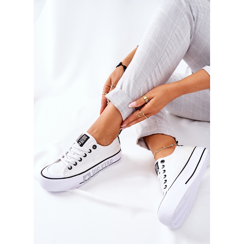 Tenisice na platformi Big Star II274021 Bijele bijela 1