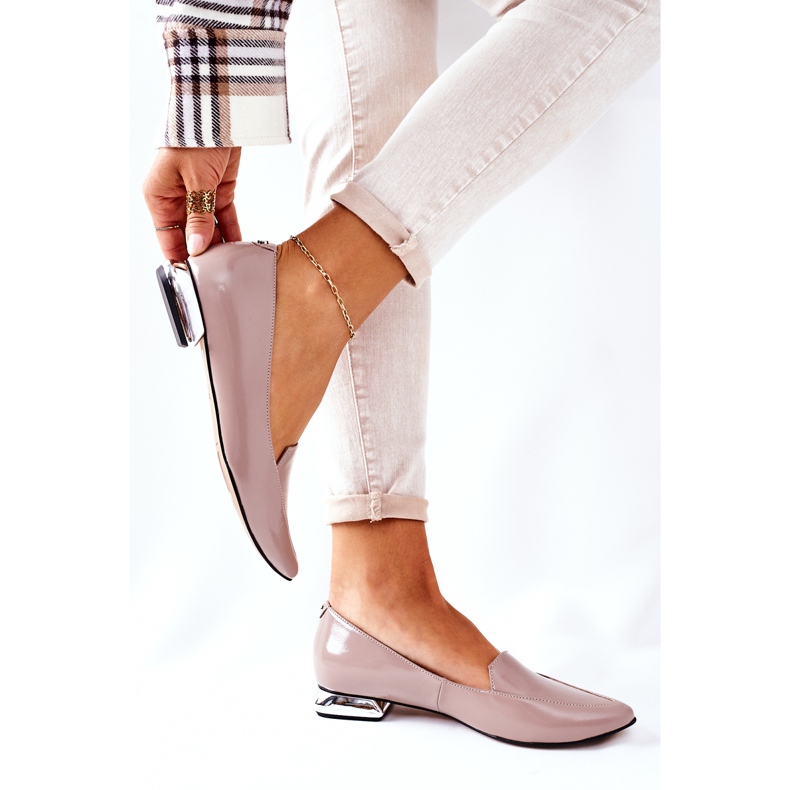 Mokasine na srebrnoj peti Laura Messi 2013 Cappuccino višebojan 2