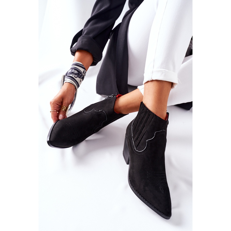 Ženske kaubojske čizme antilop crna Beamhurst crno 1