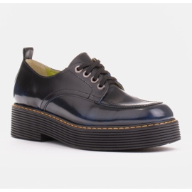 Marco Shoes Natikače Chiara od brušene kože crno plava 1