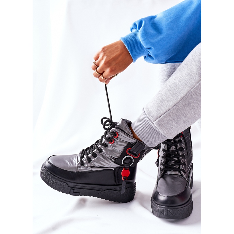 PB1 Ženske srebrne hvatačice Cascia crna siva 1