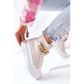 PB1 Visoke tenisice na platformi La Rocca Bež 2