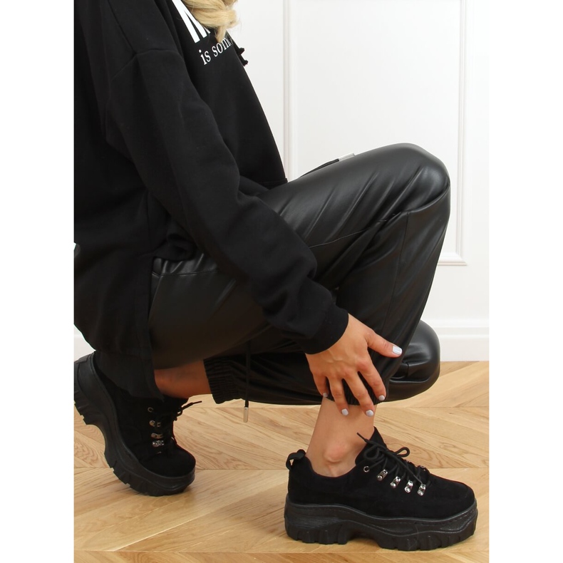 Crne 6290 Crne sportske cipele s visokim potplatom crno 2