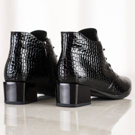 VINCEZA čizme na vezanje crno 1