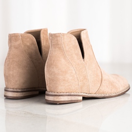 S. BARSKI Kaubojske čizme na Koturnie S.BARSKI bež 1