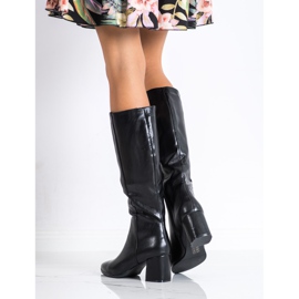 M.Daszyński Tople čizme u špicu crna 2