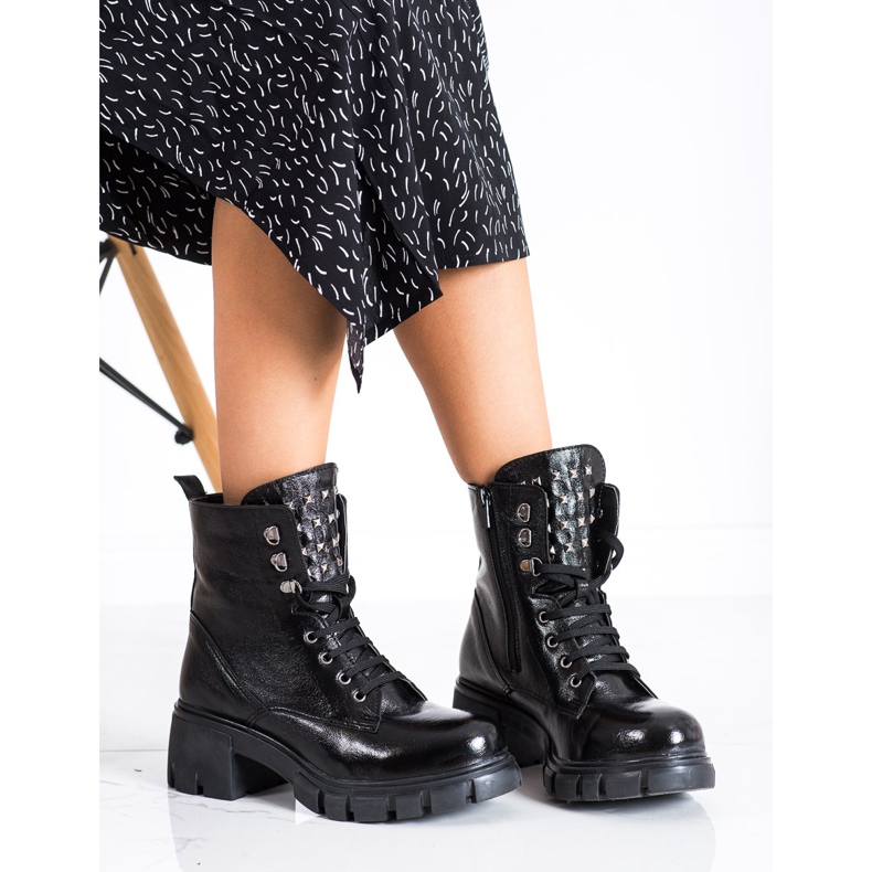 SHELOVET Modni radnici sa klinovima crno 1