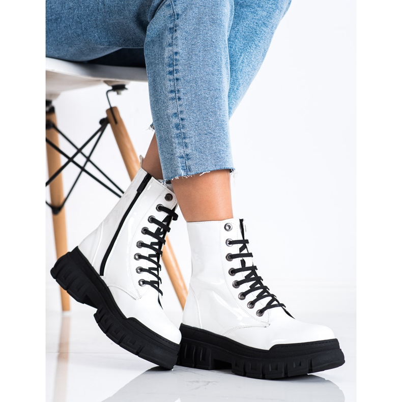 SHELOVET Tople čizme s eko kožom bijela 1