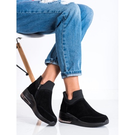 Filippo Kožne tenisice na patentni zatvarač crna 2