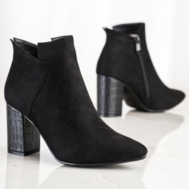 Vinceza Čizme sa potpeticom sa zmijskim printom crna 1