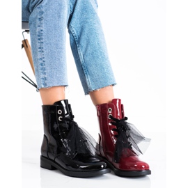 Elegantne čizme VINCEZA na vezanje crna 2