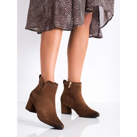 Čizme na niskom stupu VINCEZA smeđa 1