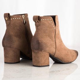 Čizme na niskom stupu VINCEZA smeđa 1