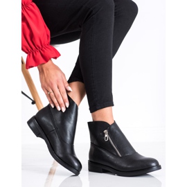 SHELOVET Crne čizme na patentni zatvarač crno 2