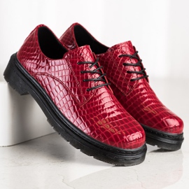 Filippo Kožne cipele sa zmijskim printom crvena 1