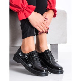 Filippo Kožne cipele sa zmijskim printom crna 2