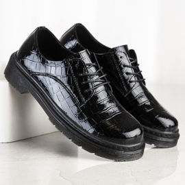 Filippo Kožne cipele sa zmijskim printom crna 1