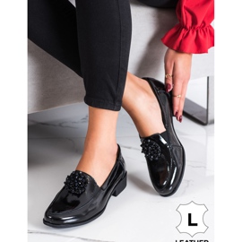 Filippo Kožne cipele s ukrasom crna 2