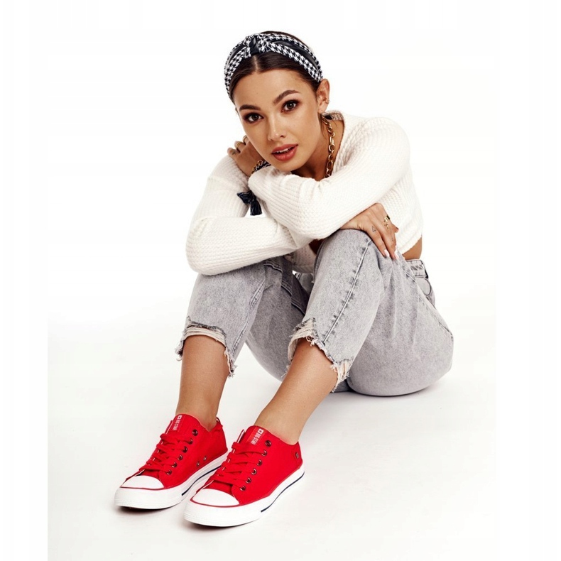 Big Star Ženske tenisice niske velike zvijezde crvene DD274339 crvena 3