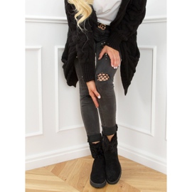 Čizme na skrivenom klinu crne KL-711 Crne crna 2