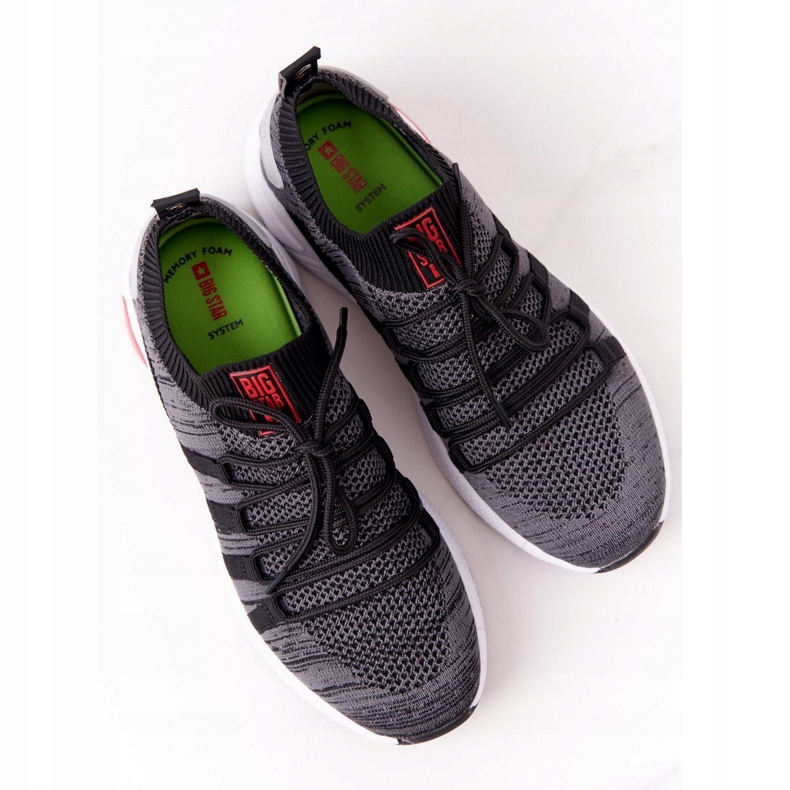 Big Star Ženske sportske cipele Memorija pjena Velika zvijezda HH274532 Tamno siva 4