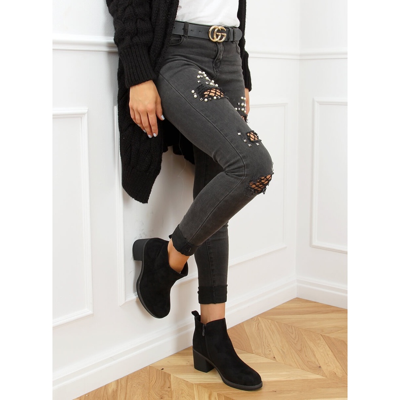 Crne čizme s visokim potpeticama 9B1003 Crne crna 2