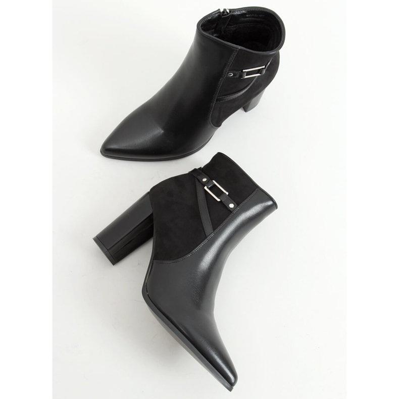 Crne čizme s visokim potpeticama E9306 Crna 1