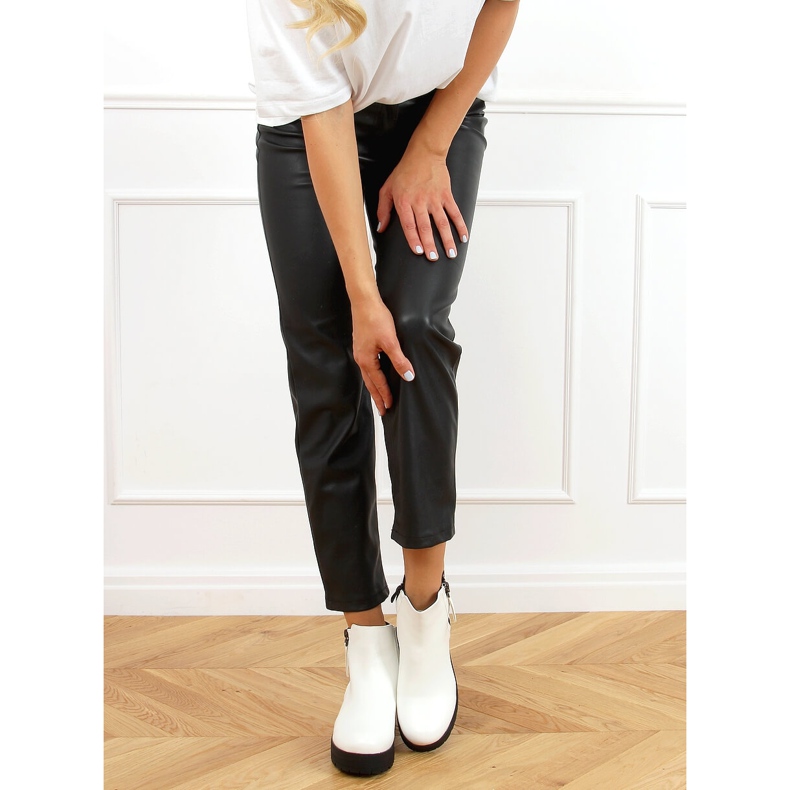 Bijele 9B1053 Bijele čizme s debelim potplatom bijela 2