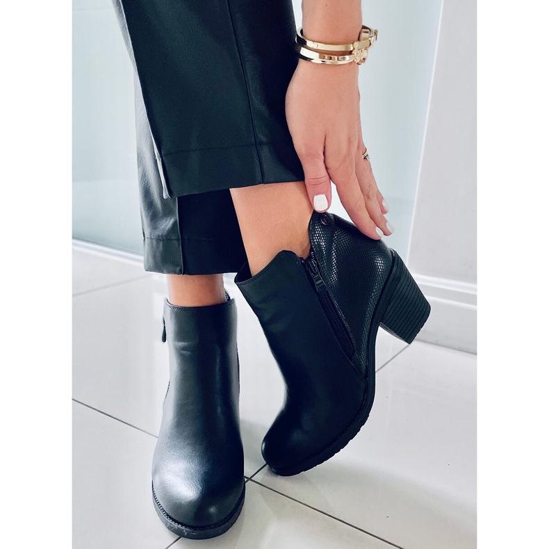 Crne čizme s visokim potpeticama 9B1037 Crne crna 1