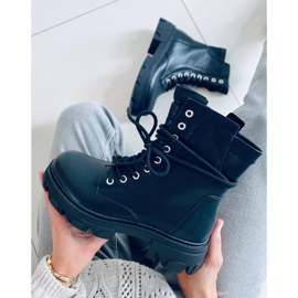 Čizme na vezanje crne RQ379 Crne crna 1