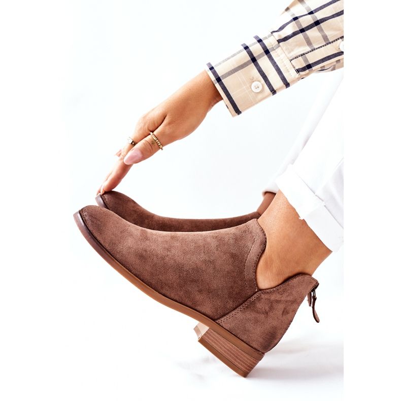 Vinceza Ženske tople čizme od antilopa Bež Joaliene 1