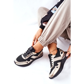 Vinceza Ženske sportske cipele Tenisice Crna i zlatna Manitoba zlatni 1