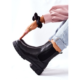 S.Barski Ženske crne tople čizme Jodhpur čizme Roulette crno 1