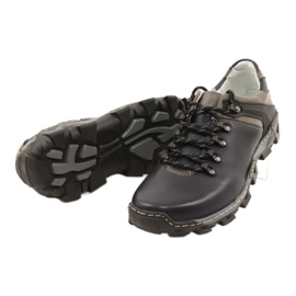 Bednarek Polish Shoes Muške kožne cipele za planinarenje 116 tamnoplava siva 3