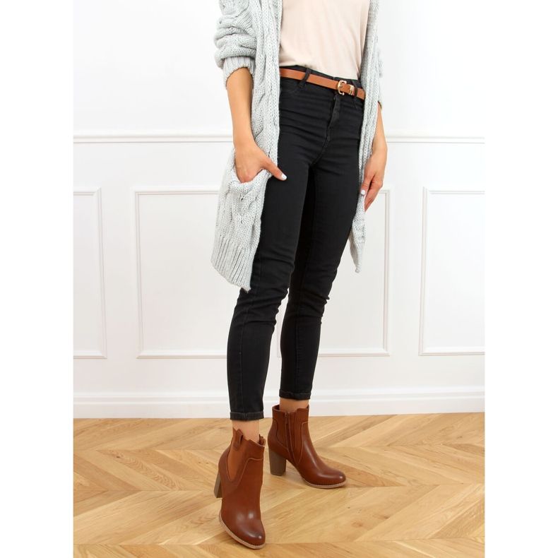 Smeđe štikle 3654 Camel smeđa 2