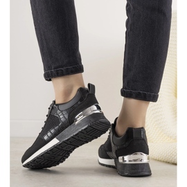 Crne tenisice s motivom krokodilske kože Zariza crna 1