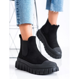SHELOVET Modne čizme Chelsea na platformi crna 2