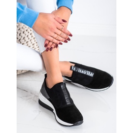 Filippo Kožne tenisice koje se navlače crna 2