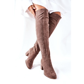 Smeđe čizme od antilopa Nicole 2582 smeđa 1