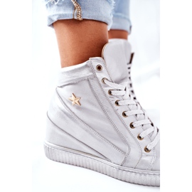 Lewski Shoes Ženske sportske kožne cipele Lewski Silver 3079 srebro 1