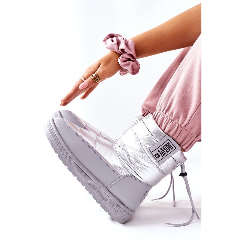 Ženske čizme za snijeg Big Star II274118 Srebrne srebro 1