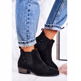 J. Star Ženske klasične čizme Chelsea Čizme od antilopa Crne cipele crna 2