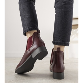 Klasične crvene gležnjače s elastičnom trakom i Merino vijcima crvena 1