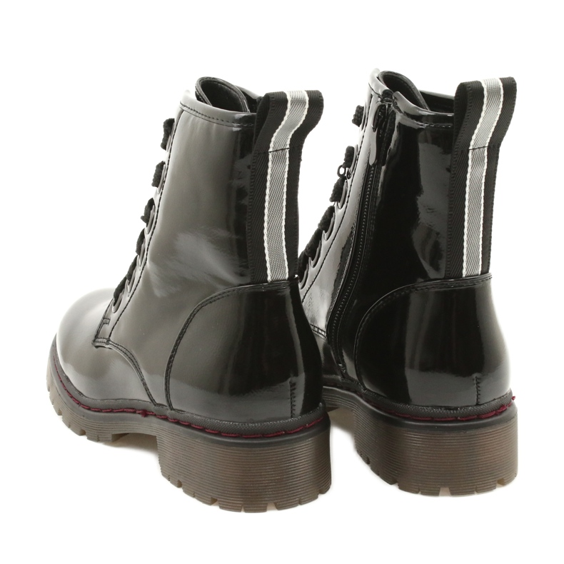 Ženske klasične čizme lakirane čizme Evento 21BT35-4233 Black crna 4