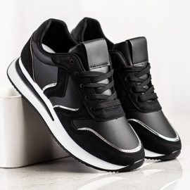 SHELOVET Sportske cipele od eko kože crno 2