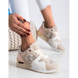 SHELOVET Elegantne tenisice bež 1