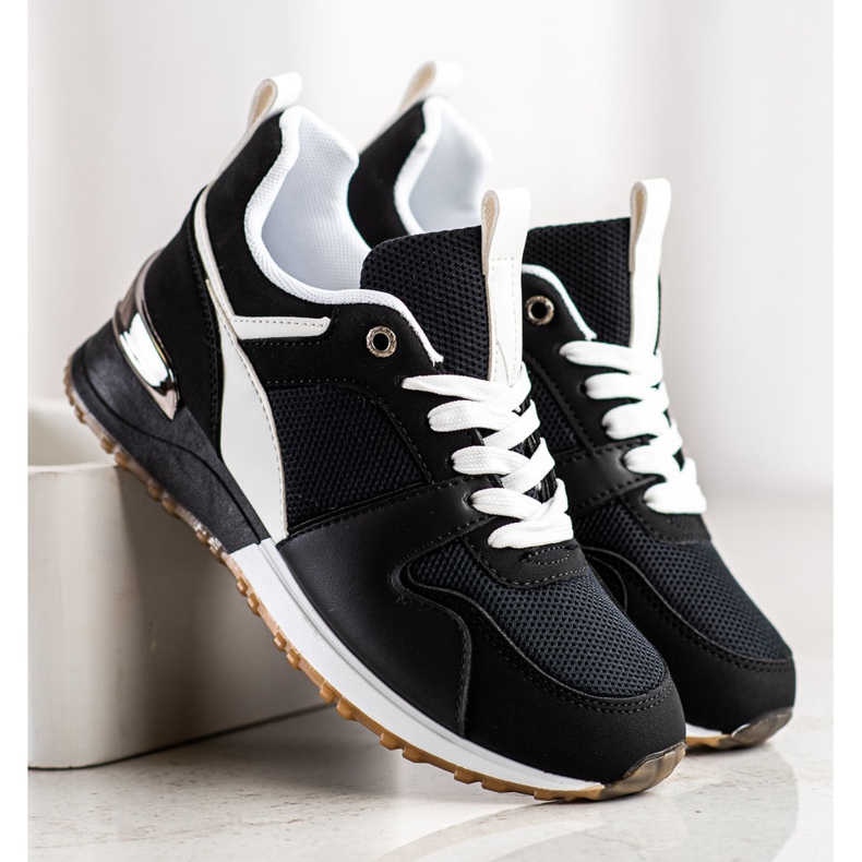 SHELOVET Crne sportske tenisice crno 2