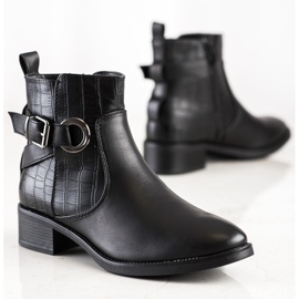 Super Mode Ležerne čizme s kopčom crna 1